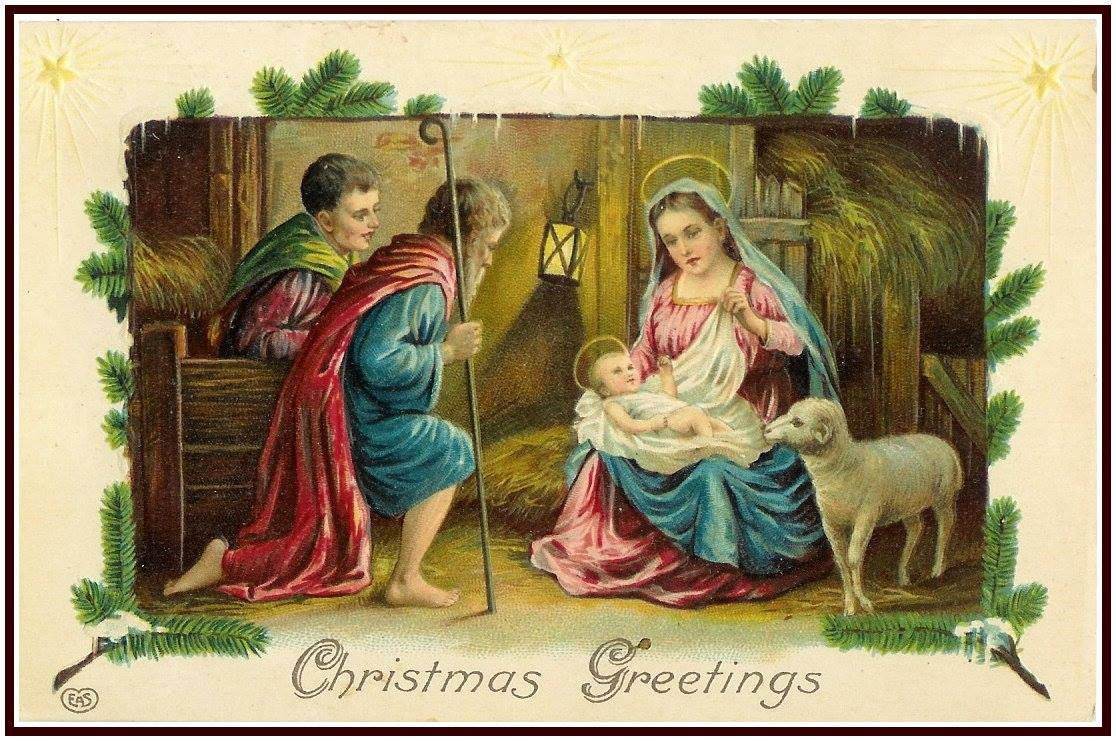 vintage nativity images