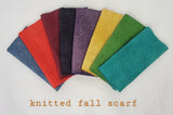 Crazy Eights Knitted Fall Scarf Swatch Set