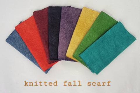 Crazy Eights Knitted Fall Scarf Swatch Set