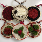 StoryTeller Wool Workshop: Stash Buster - Rug Hooked and Punch Needle Christmas Ornaments