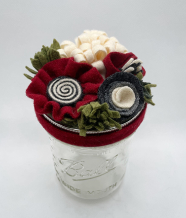 StoryTeller Wool Workshop: Standing Wool Gift Jar Class - Getting ready for holiday gifting!