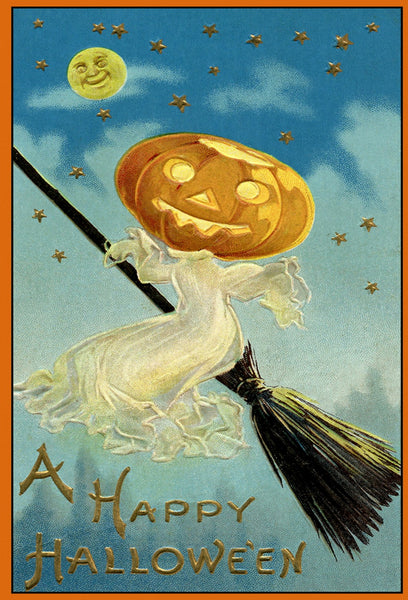 Vintage Halloween Postcard A Happy Halloween