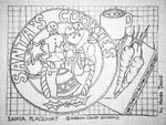 Santa Placemat - Christmas Pattern -