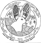 Snow Shoe Bunny - Christmas Pattern -